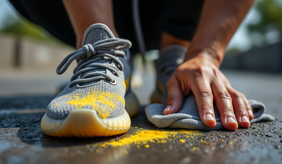 découvrez des astuces simples et efficaces pour enlever les traces jaunes sur les semelles de vos yeezy et leur redonner un aspect impeccable facilement chez vous.