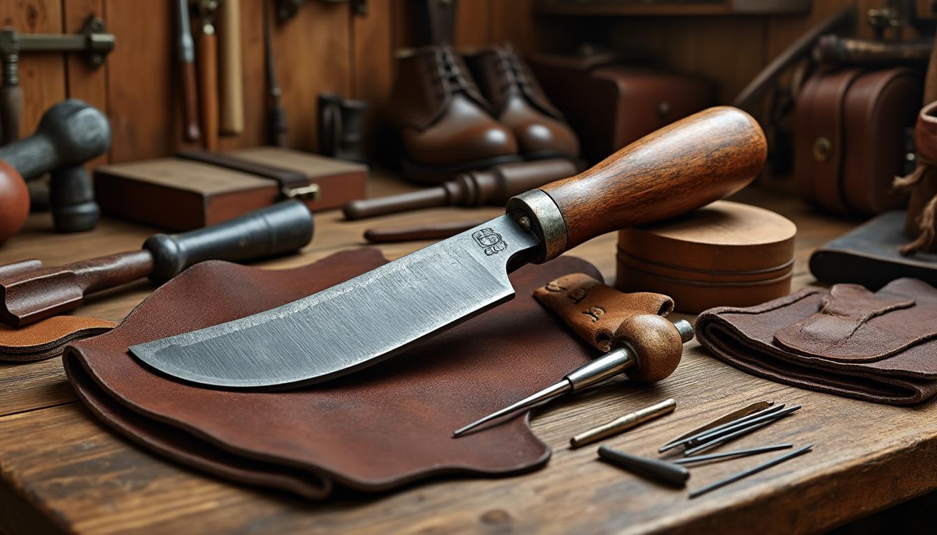 découvrez le rôle essentiel mais souvent méconnu du tranchet dans l'atelier du cordonnier, un outil traditionnel indispensable pour la fabrication et la réparation des chaussures.