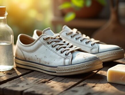 découvrez les meilleures méthodes pour nettoyer efficacement vos chaussures blanches avec du vinaigre ou du savon de marseille, et retrouvez leur éclat d'origine facilement.