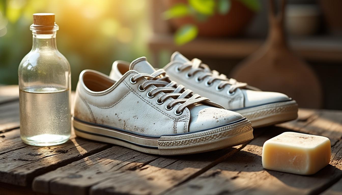 découvrez les meilleures méthodes pour nettoyer efficacement vos chaussures blanches avec du vinaigre ou du savon de marseille, et retrouvez leur éclat d'origine facilement.