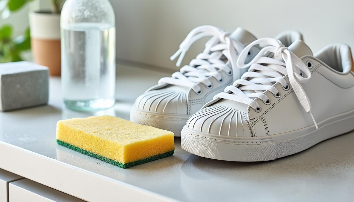 découvrez comment nettoyer efficacement vos chaussures blanches en utilisant du vinaigre ou du savon de marseille. conseils pratiques pour retrouver l'éclat de vos chaussures tout en préservant leur matériau.