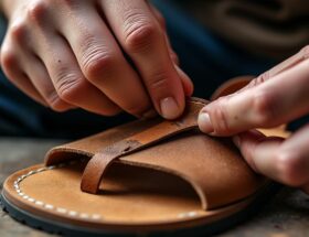 service rapide et professionnel de réparation pour boucle cassée sur sandale en cuir, redonnez vie à vos chaussures préférées.