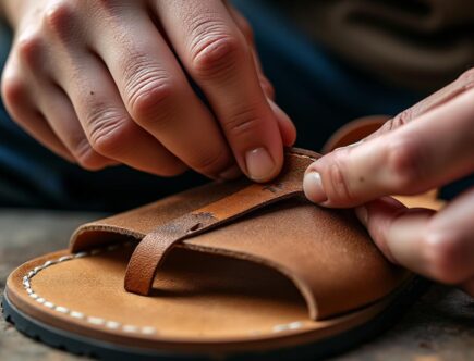 service rapide et professionnel de réparation pour boucle cassée sur sandale en cuir, redonnez vie à vos chaussures préférées.