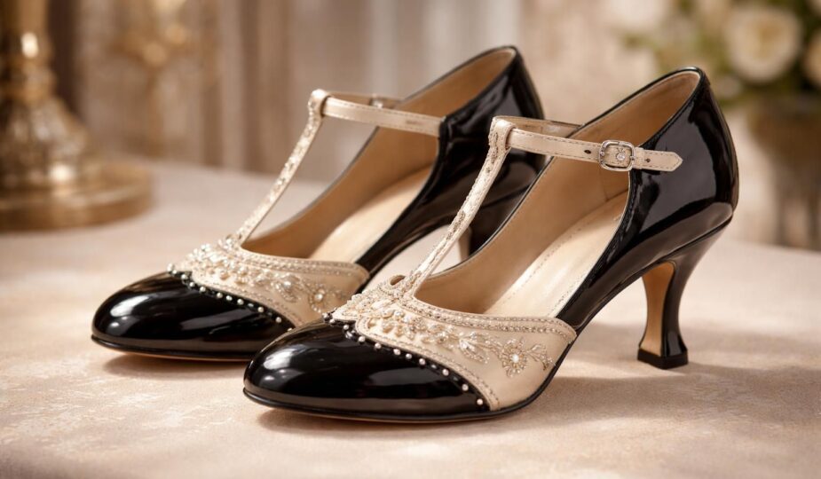 découvrez le style chaussure année 20, alliant élégance rétro et sophistication, parfait pour sublimer vos cérémonies avec une touche vintage unique.