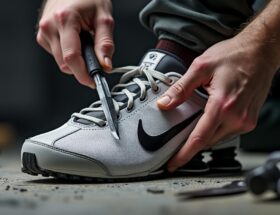 service professionnel de réparation pour semelles nike shox abîmées, redonnez confort et performance à vos chaussures favorisées.