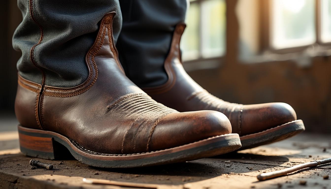 apprenez à réparer facilement une paire de bottes western sancho abîmées grâce à nos conseils pratiques et techniques pour leur redonner tout leur éclat et prolonger leur durée de vie.