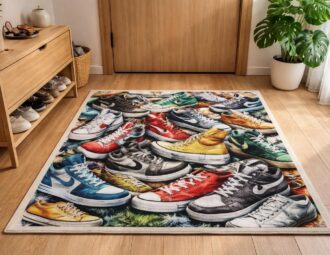 découvrez le tapis sneakers addict, l'accessoire déco tendance qui apporte style et originalité à votre entrée. parfait pour les amateurs de sneakers et de design unique.