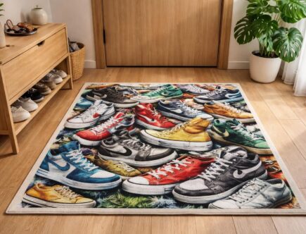 découvrez le tapis sneakers addict, l'accessoire déco tendance qui apporte style et originalité à votre entrée. parfait pour les amateurs de sneakers et de design unique.