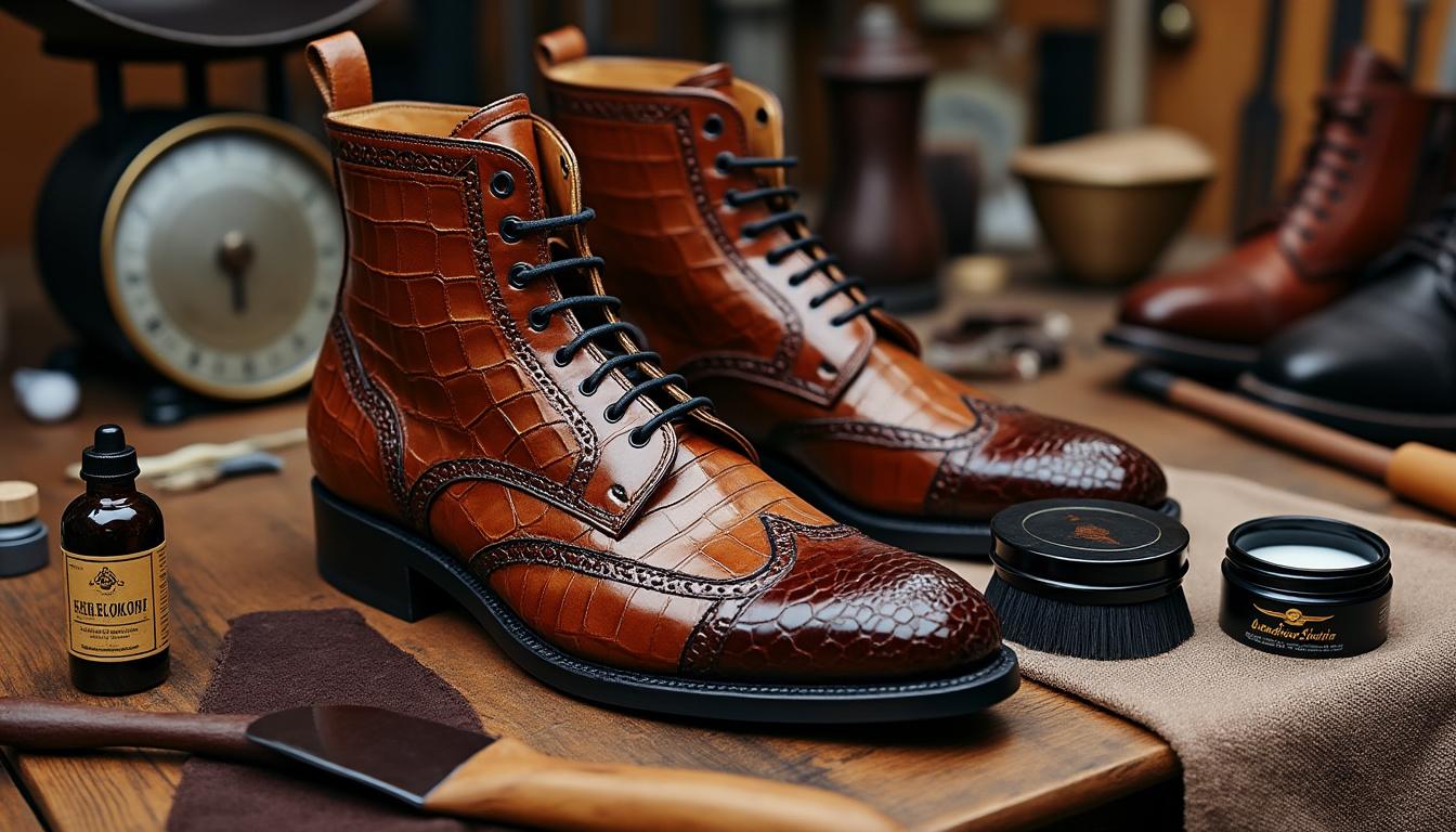 découvrez nos conseils essentiels pour entretenir efficacement vos chaussures en cuir exotique et préserver leur beauté unique au fil du temps.