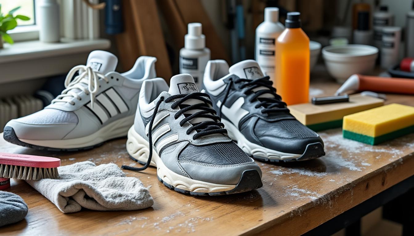 découvrez notre test de 5 nettoyants efficaces pour baskets en mesh blanc et retrouvez des chaussures propres et éclatantes facilement.