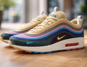 découvrez l'histoire unique des sneakers sean wotherspoon air max 1/97, célèbres pour leur design en velours coloré alliant style vintage et modernité.