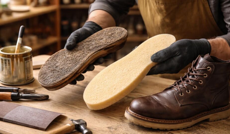 apprenez à refaire facilement une semelle en crêpe sur vos chaussures d'hiver pour leur donner une seconde vie et améliorer leur confort et adhérence par temps froid.