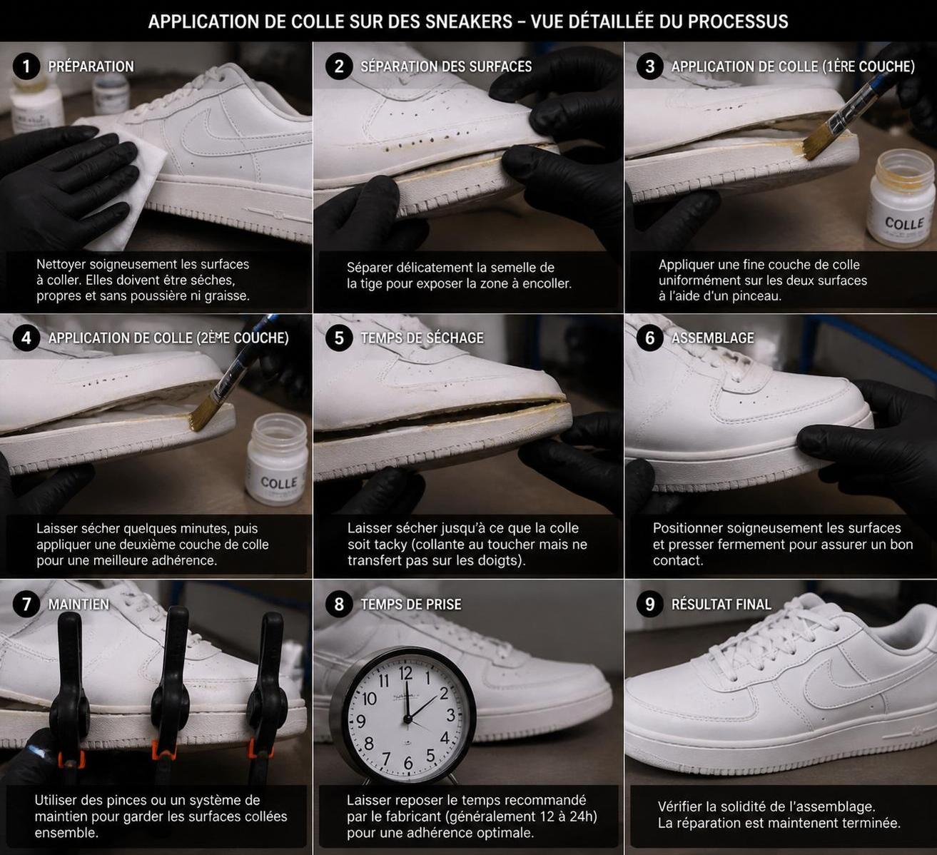 découvrez quelle colle choisir pour vos sneakers afin d'éviter qu'elle ne jaunit avec le temps et garder vos chaussures impeccables.