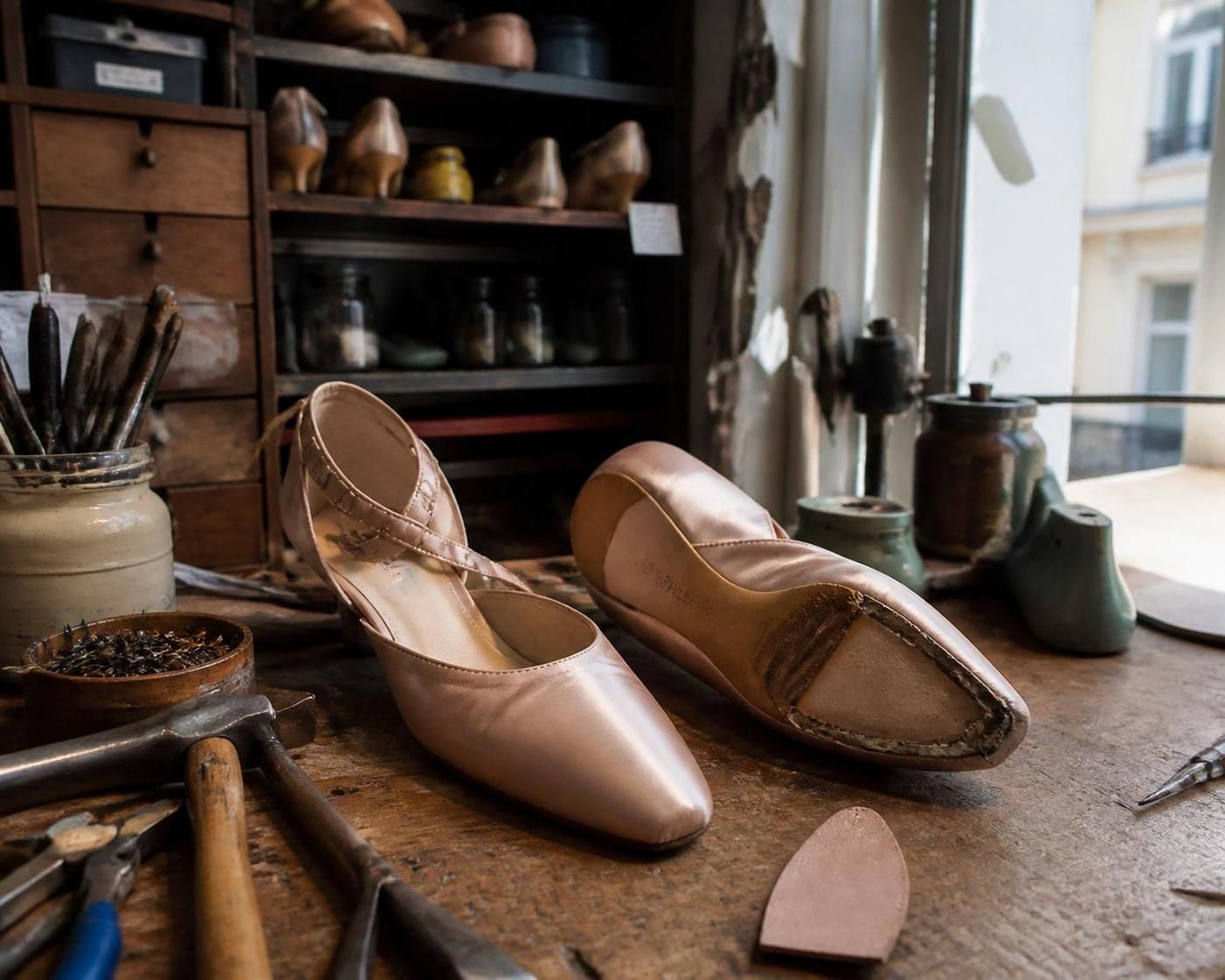 découvrez les étapes détaillées et le savoir-faire d'un cordonnier pour restaurer une chaussure de danse, redonnant confort et élégance à vos chaussures préférées.