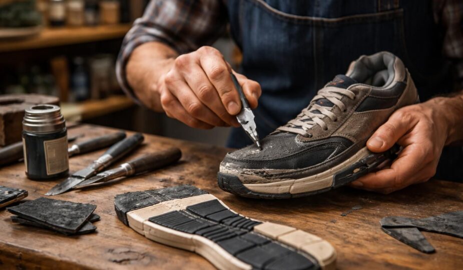 découvrez nos services de réparation de semelle en caoutchouc pour redonner vie à vos baskets préférées. qualité et durabilité garanties.